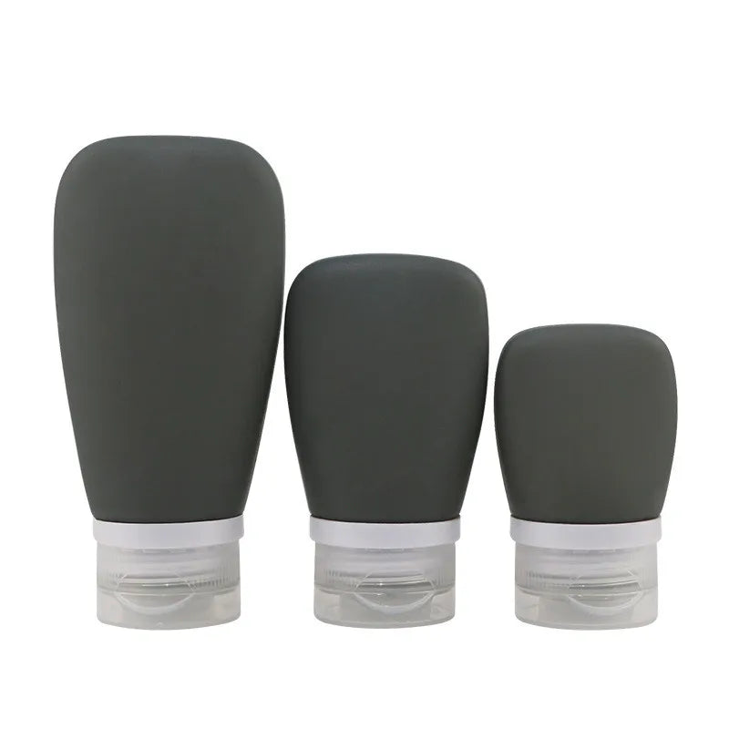 30/60/90ML Silicone Travel Cosmetics Bottles Empty Refillable Liquid Container Shampoo Trip Shower Cream Gel Squeeze Containers