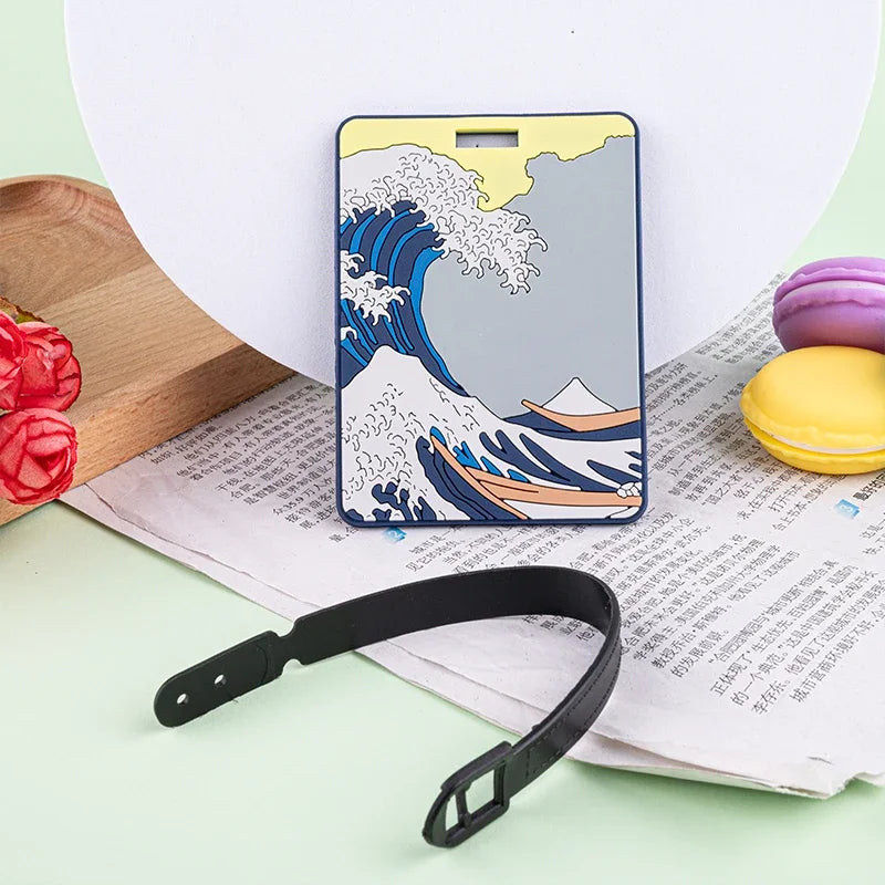 Camping Mountain Landscape Luggage Tag Nature Scenery PVC Suitcase Identifier Label Travel Baggage Name Tag Backpack Accessory