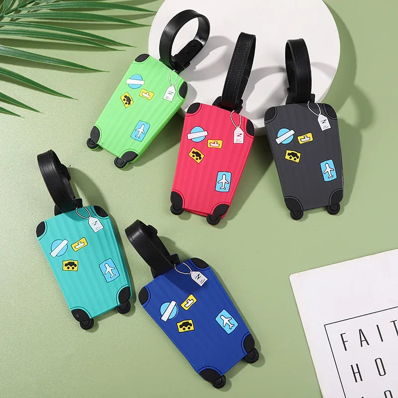 1PC Women Men Luggage Tag Travel Accessories Silicone Suitcase Address Label Baggage Boarding Bag Name ID Address Holder Tags