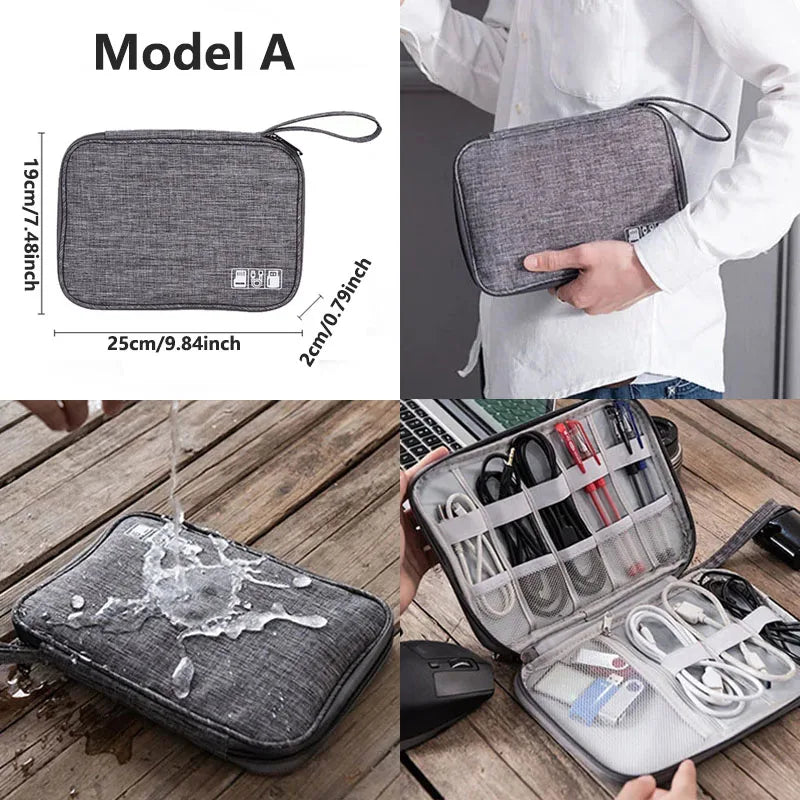 Travel Cable Bag Portable Digital Storage Pouch Waterproof Electronic Accessories Storage Bag Travel Cable Organizer Bags