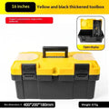 【S】Heavy Duty Thickened Plastic Tool Box With Clear Compartments And Secure Latch Perfect For Home Garage DIY Repair Work