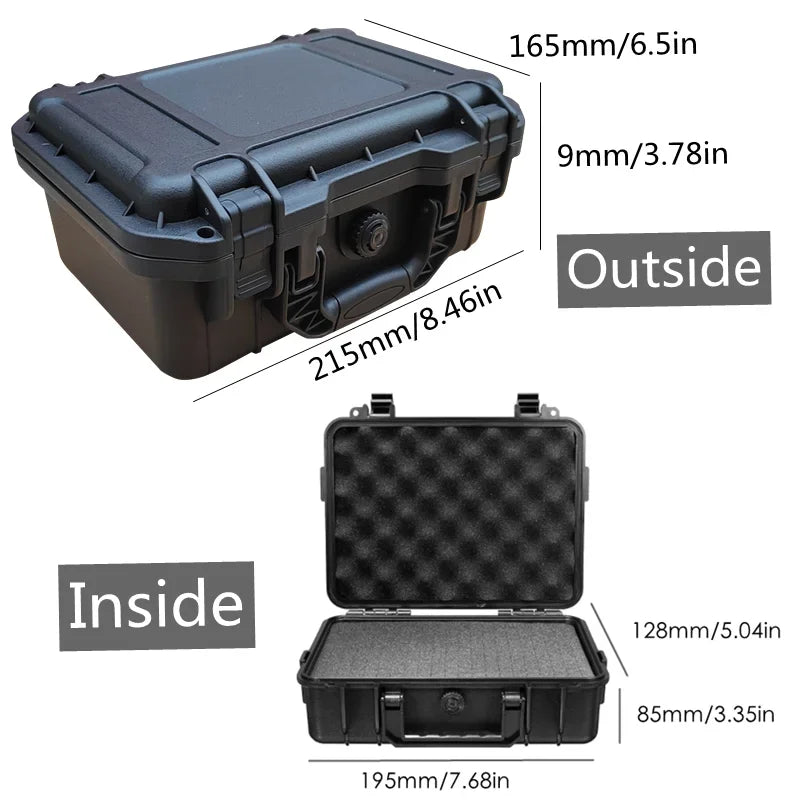 Waterproof Hard Shell Tool Box Pelican Style ABS Case for Mechanics Heavy Duty Equipment Storage Organizer with Lock Hard Shell