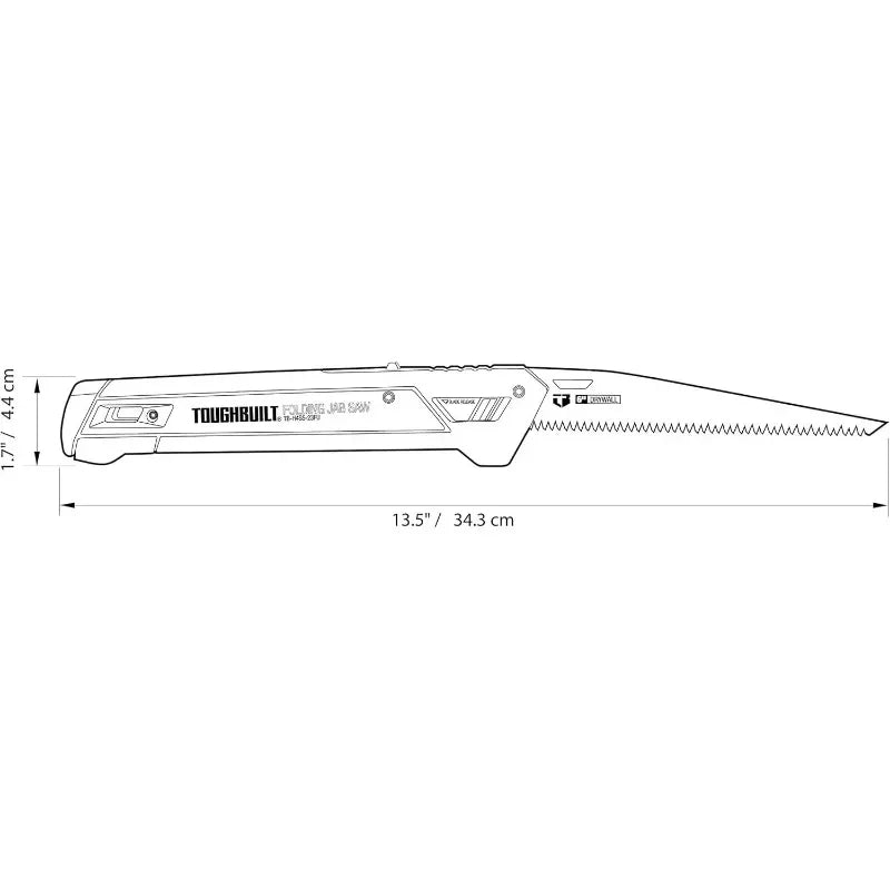 ToughBuilt TB-H4S5-23FU Folding Jab Saw + 4 Blades Hand Tools Accessories Construction Renovation Tools