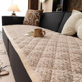 Thickened Corduroy Sofa Cover Non-Slip Quilted Anti-Slip Sofa Mat Couch Seat Cushion Furniture Protector Balcony Bay Window Pad