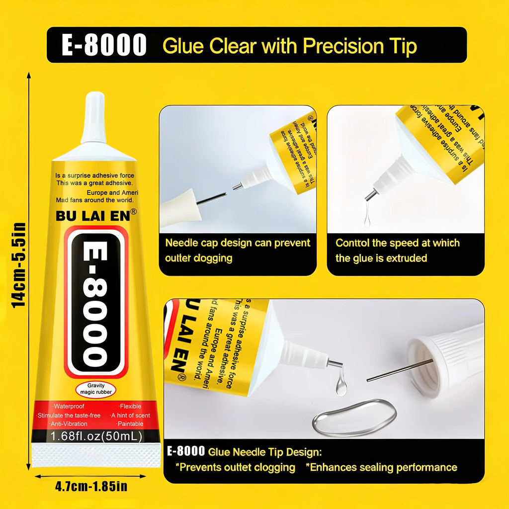 Office Glue (15g/110g) B7000 E8000—Waterproof and transparent adhesive for mobile phones and jewelry