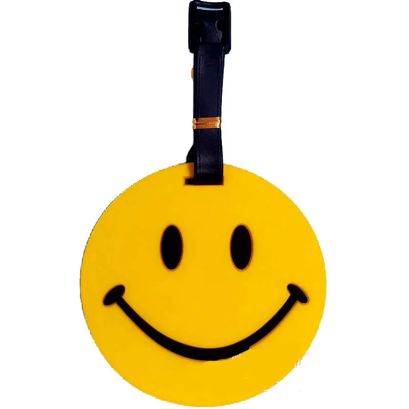Travel Accessories Funny Face Expressions Luggage Tag Silica Gel Suitcase ID Address Holder Baggage Boarding Tag Portable Label