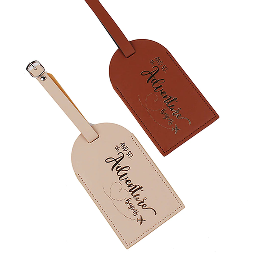 1PC Women Men PU Leather Luggage Tag Suitcase Label Baggage Boarding Bag Tag Name ID Address Holder Travel Accessories