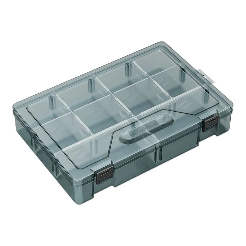 Thickened Grid Plastic Tool Box Screw Storage Organizer with Removable Dividers Adjustable Compartments for Car Repair DIY