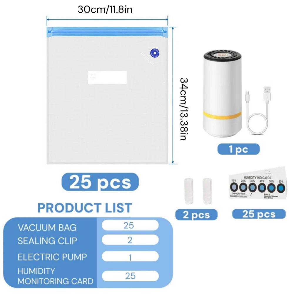 3D Printer Filament Storage Bag Kit with Pump,  PLA/ABS/PETG Filament Dryer Safekeeping Humidity Resistant For 3D Printer Parts