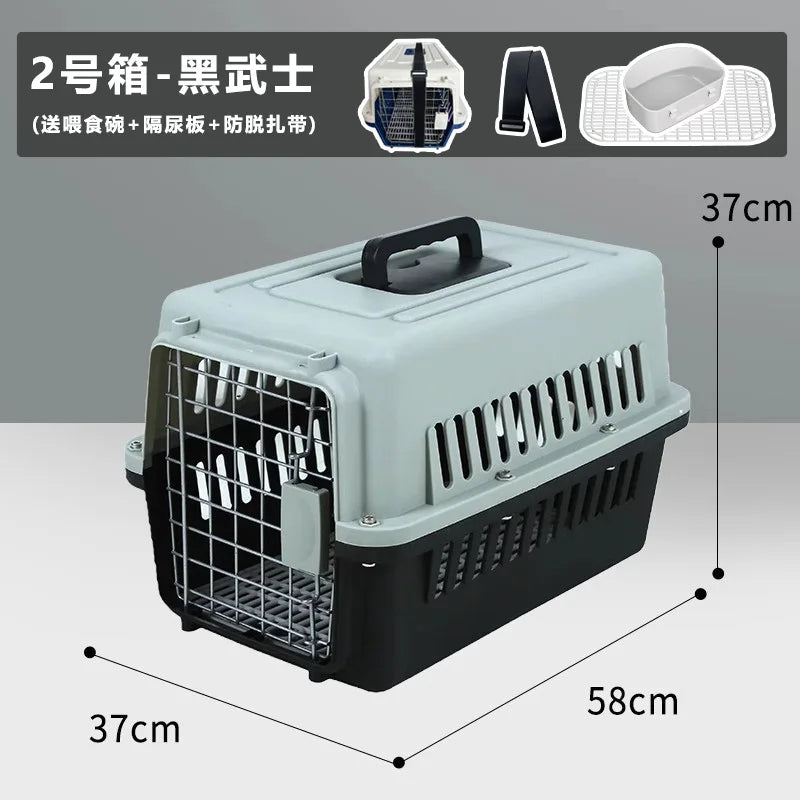 ‌Large Dog Crate for Air Travel - Pet Carrier with Wheels, Foldable Kennel for Golden Retriever, Airline Approved Portable Cage