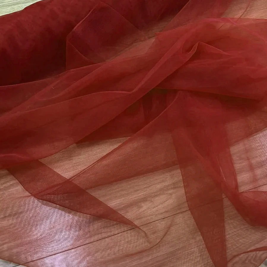 Burnt Orange Soft Tulle Fabric - Wedding Decor Curtains, Chair Covers, Tutu Skirts & DIY Crafting Mesh Material