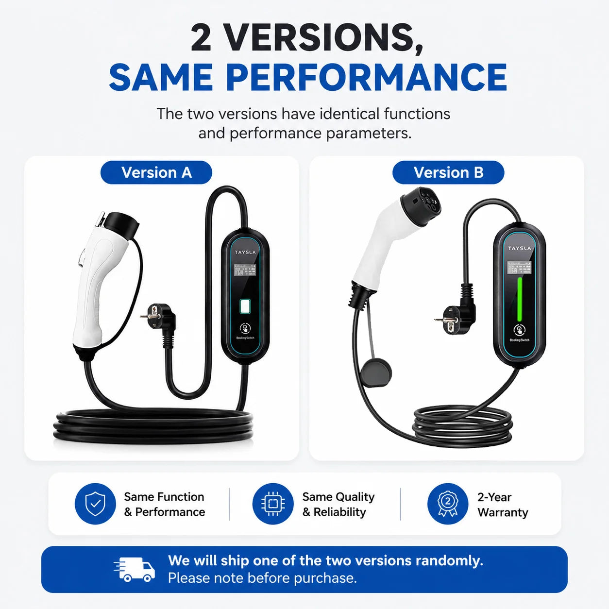 TAYSLA EV Charger Portable 3.5kW 16A TYPE 2 TYPE 1 J1772 Charger EU Plug Charging Cable Wallbox AC80V-260V for All Electric Car