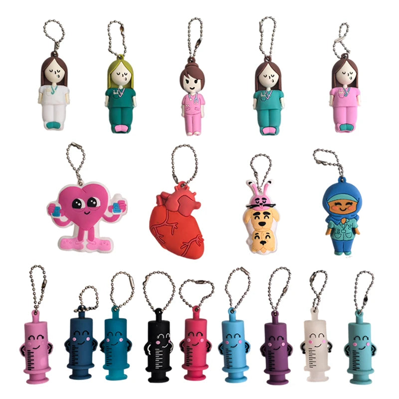 Ampoule Bottle Opener Keychain Syringe-Shaped Medication Vial Cutter Nurse Doctor Ampoule Bottle Breaker Aid Nurse Tool
