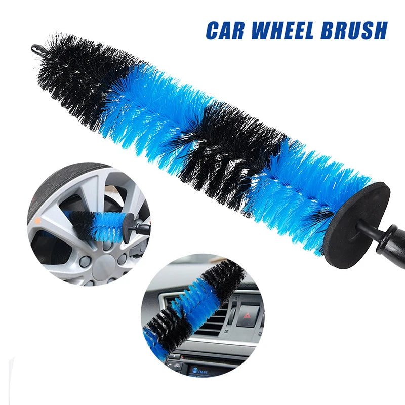 Car Wheel Wash Brush Plastic Handle Vehicle Big Brush for Car Wheel Rim Cleaning Tyre Tire Washing Brushes Tool Auto Accessories