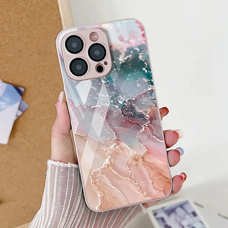 Marble Pattern Phone Case For Samsung Galaxy S25 S24 S23 Ultra Case A56 A17 A55 A16 A26 A54 A53 A34 A36 S21 FE Shockproof Cover