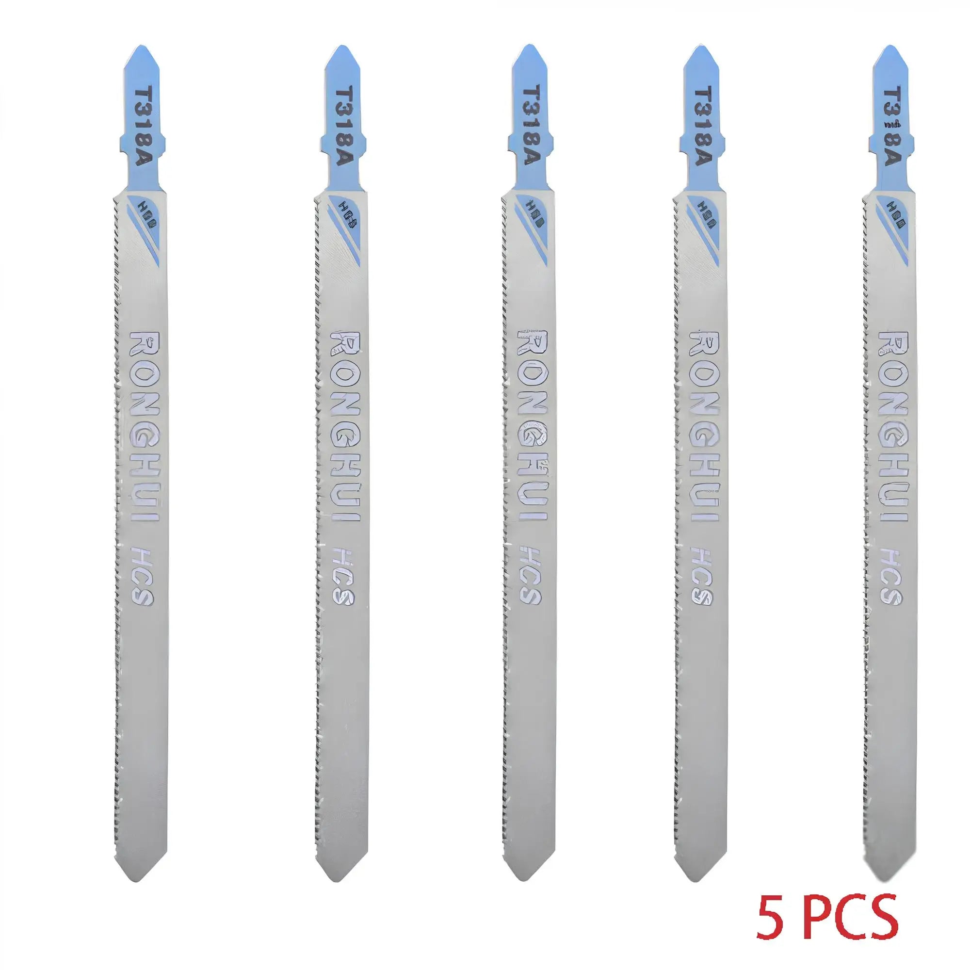5pcs T318A Saw Blades HCS Curved Extra Long Jigsaw Blades for Metal Cutting Reciprocating Saw Blade Powerful Metalworking Tool