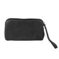 Leisure Cowhide Women Clutch Bag Personalize Letters Genuine Leather Female Wristlet Purse Bag Vintage Pencil Makeup Zip Pouch