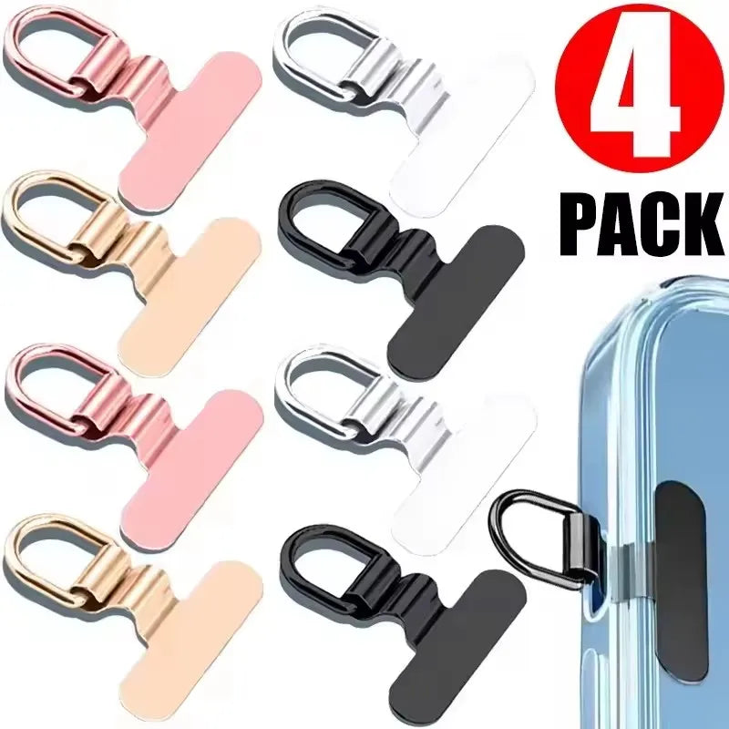 Mini Ultra-Thin Stainless Steel Mobile Phone Lanyard Patch Pad Silent Hole Clip Charging Port Gasket Lanyard Tab Card for iPhone