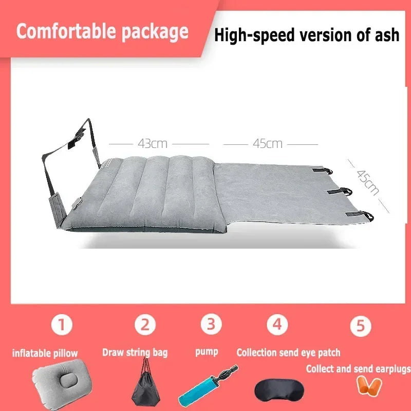 Adjustable Footrest Hammock Car Train Airplane Travel Inflatable Bed Camping Car Air Accessories Portable Car Mattress For Babys