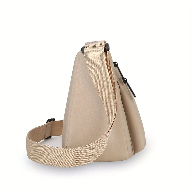 Casual Multi-pocket Crossbody Purse Adjustable Wide Strap, Multi Color Option Bag for Travel Outdoor Leisure City Outings