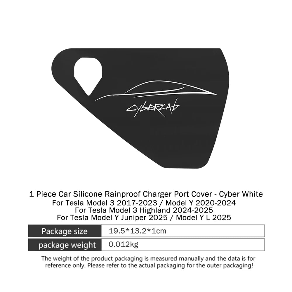 FIt For Tesla Model 3 Highland Model Y Charging Port Rainproof and Dustproof Silicone Protective Cover Automotive Parts