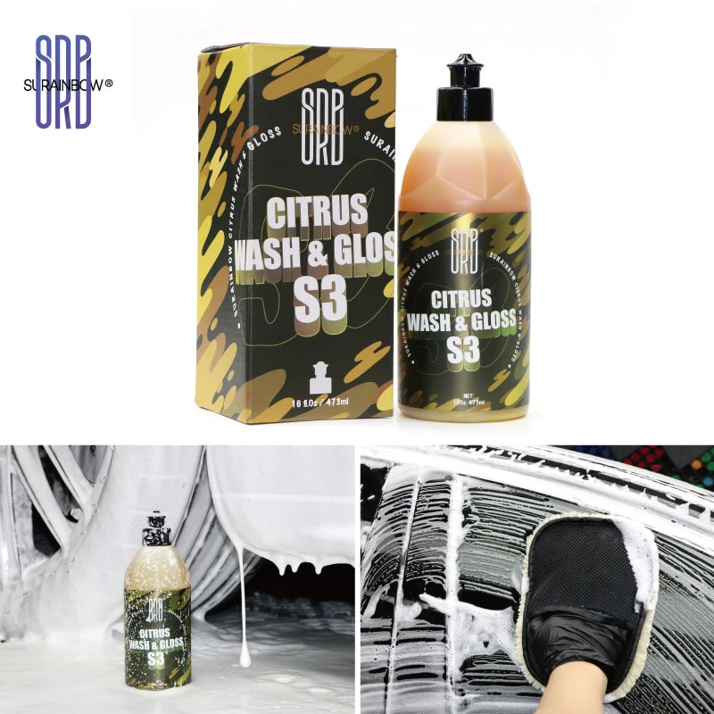 Citrus Wash & Gloss Foaming Car Wash Soap(Works with Foam Cannons/Guns or Bucket Washes)Safe for Cars,Trucks,Motorcycles,RVs