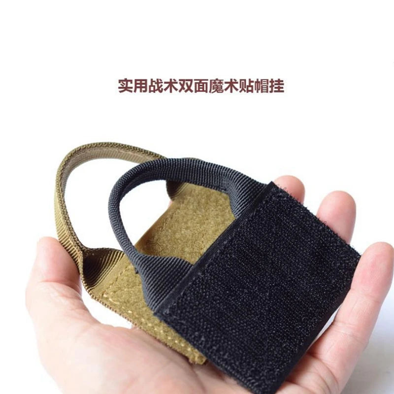 Tactical Backpack Vest Patch Molle Adapter Panel Hook And Ring Converter With Attached ID Patch DIY Patch Bag