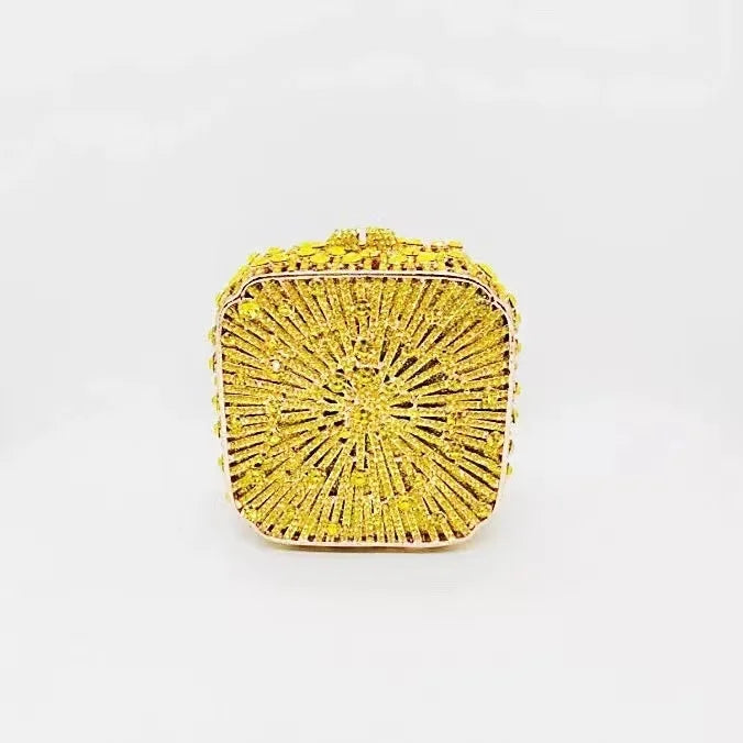 Crystal Rhinestones Diamond Evening Bag Glitter Mini Box Luxury Designer Fashion Clutch Purse For Wedding Party Women Handbag