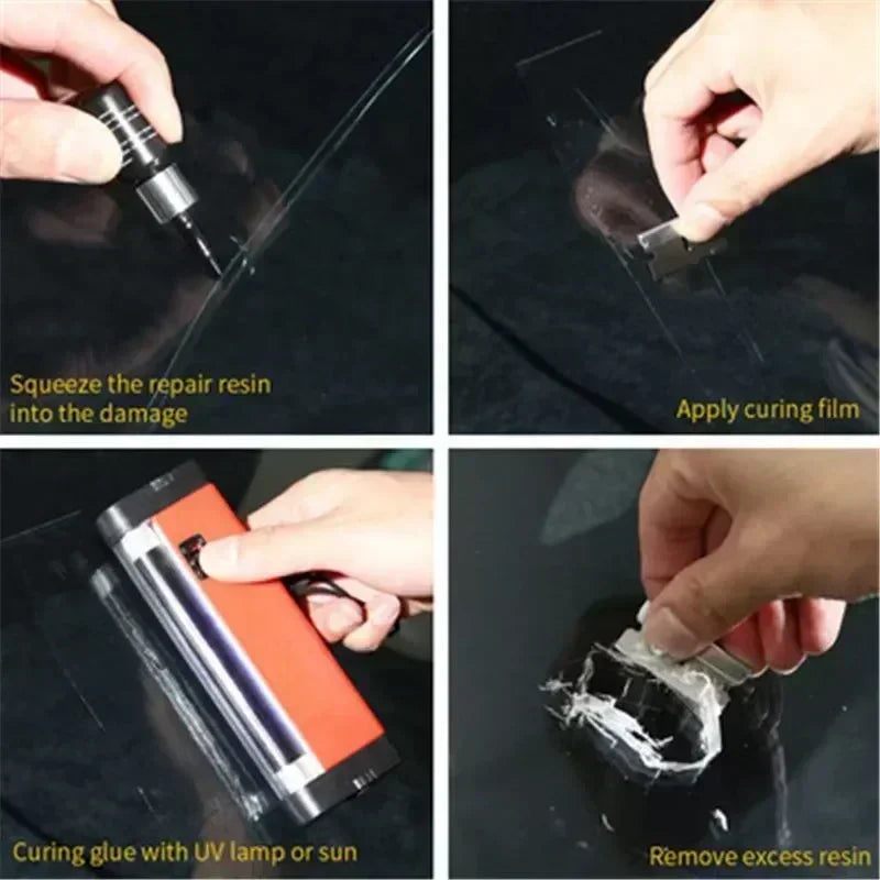 Car Cracked Glass Repair Tool Kit Auto Windshield Nano Repair Fluid Car DIY Window Tools Glass Scratch Repair Tool