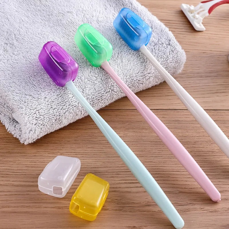 5pcs Portable Toothbrush Head Protective Cover Dustproof Head Cover Toothbrush Head Protective Case for Travel Hiking Camping