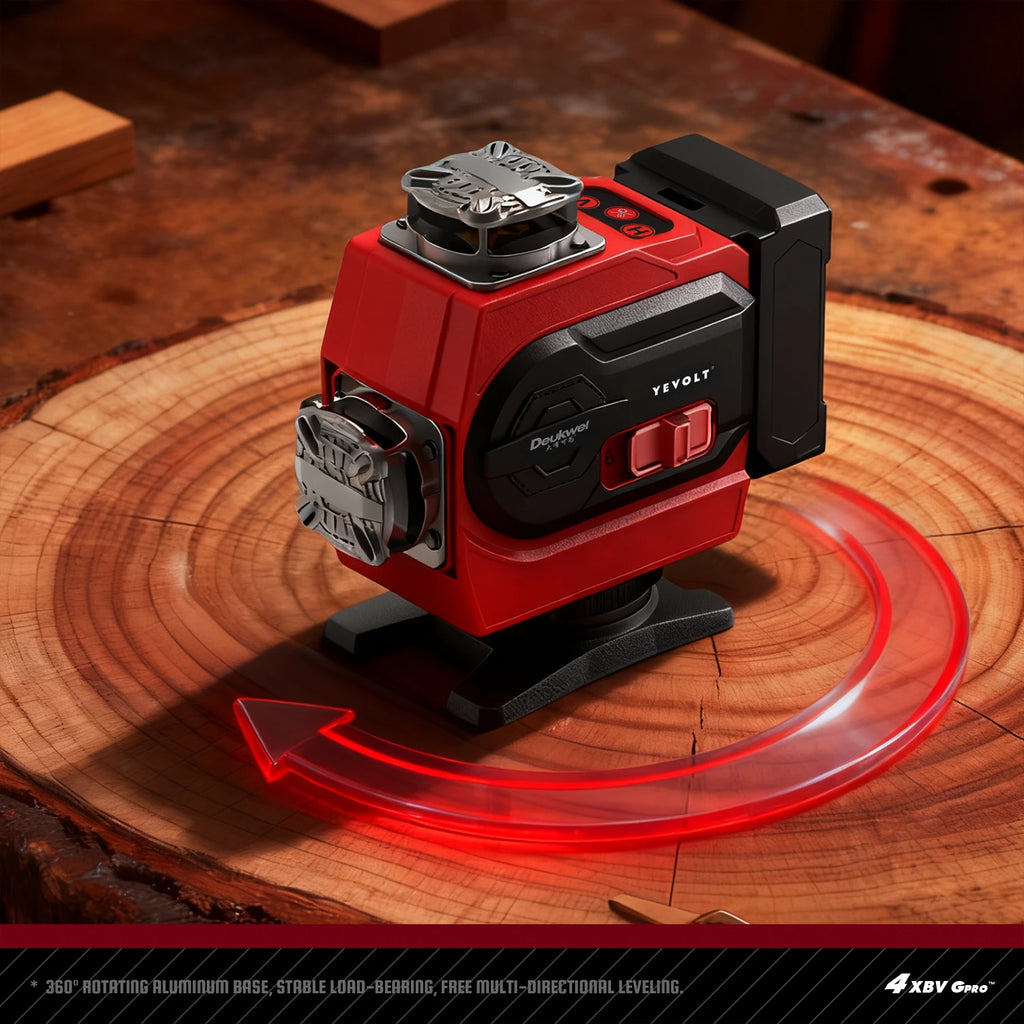 16 Line Laser Level Red/Green Dual Option Touch Control - Super Bright Auto Leveling 360° Rotating Window Anti-Blind Spot Tool