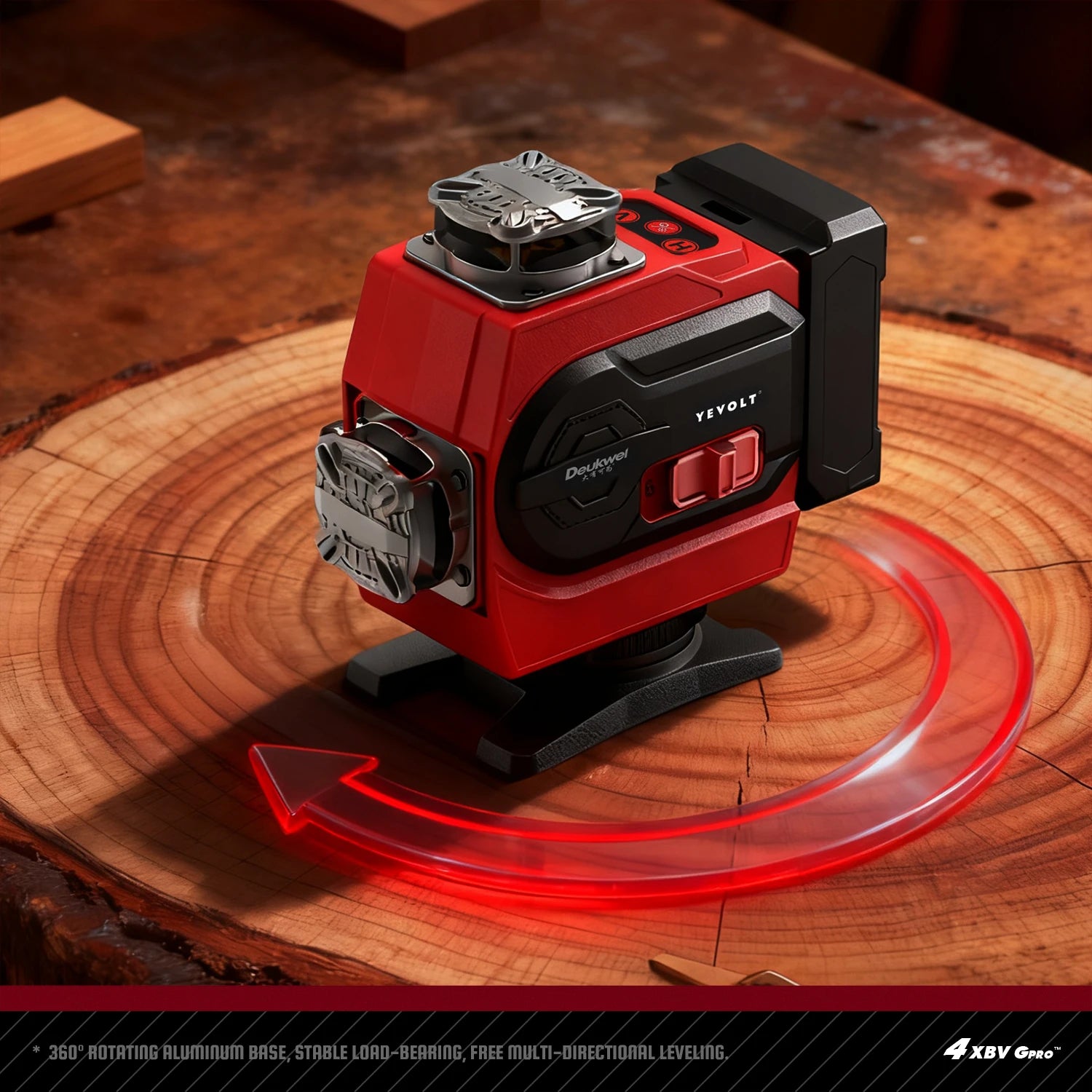 16 Line Laser Level Red/Green Dual Option Touch Control - Super Bright Auto Leveling 360° Rotating Window Anti-Blind Spot Tool