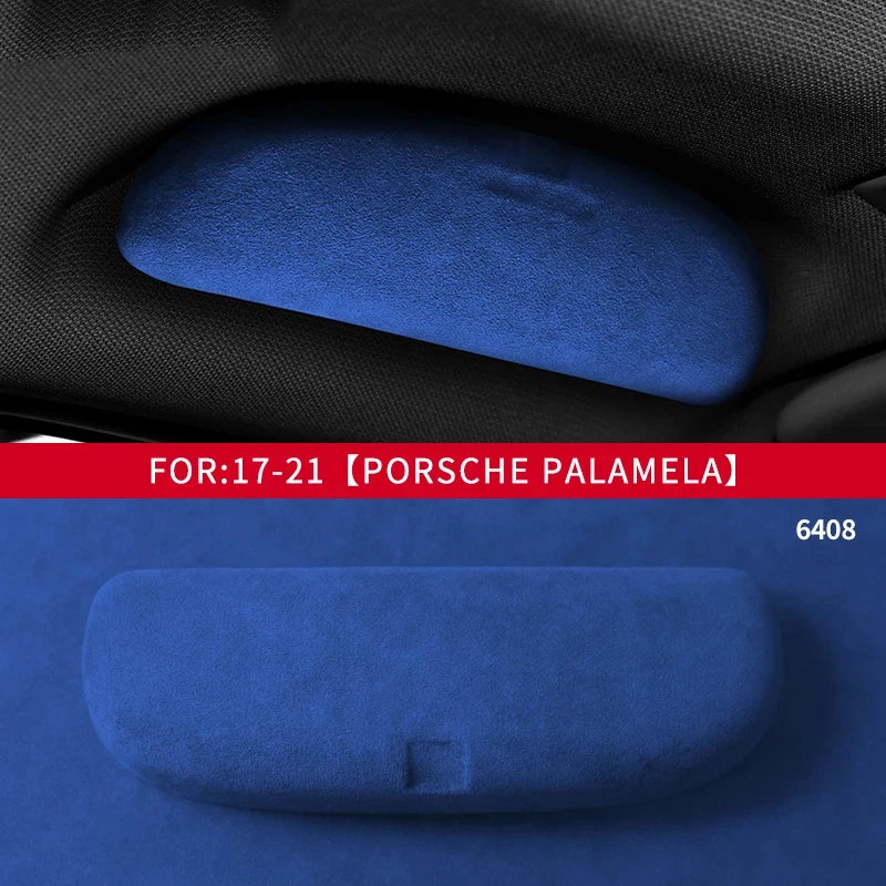 Super Suede Car Interior Refitted Roof Handle Glasses Case Sunglasses Box Storage Organizer For Porsche Palamera Cayenne Macan