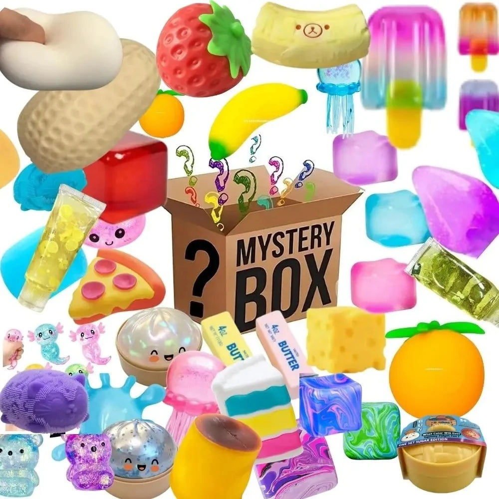 Hot Blind Box Mystery Kawaii Cat Paw Mochi Squishy, Simulated Food Fidget Toy, Cute Squeeze Foot Toy Antistress Stress-Relief