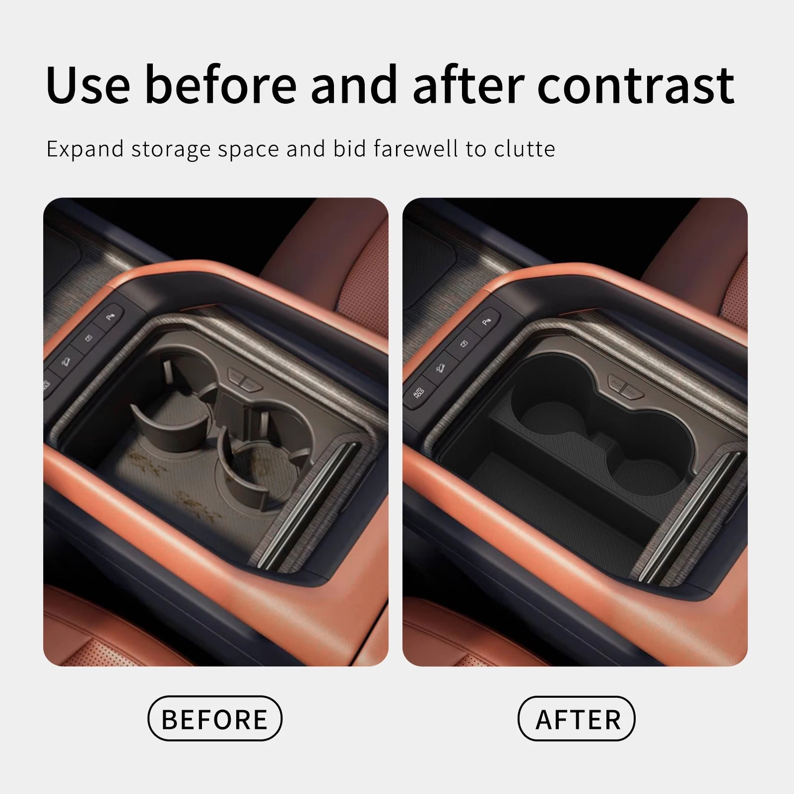 for Kia Telluride 2027 Central Console Water Cup Holder Car Interior Accessories Drinks Holder Silicone Storage Case Tray