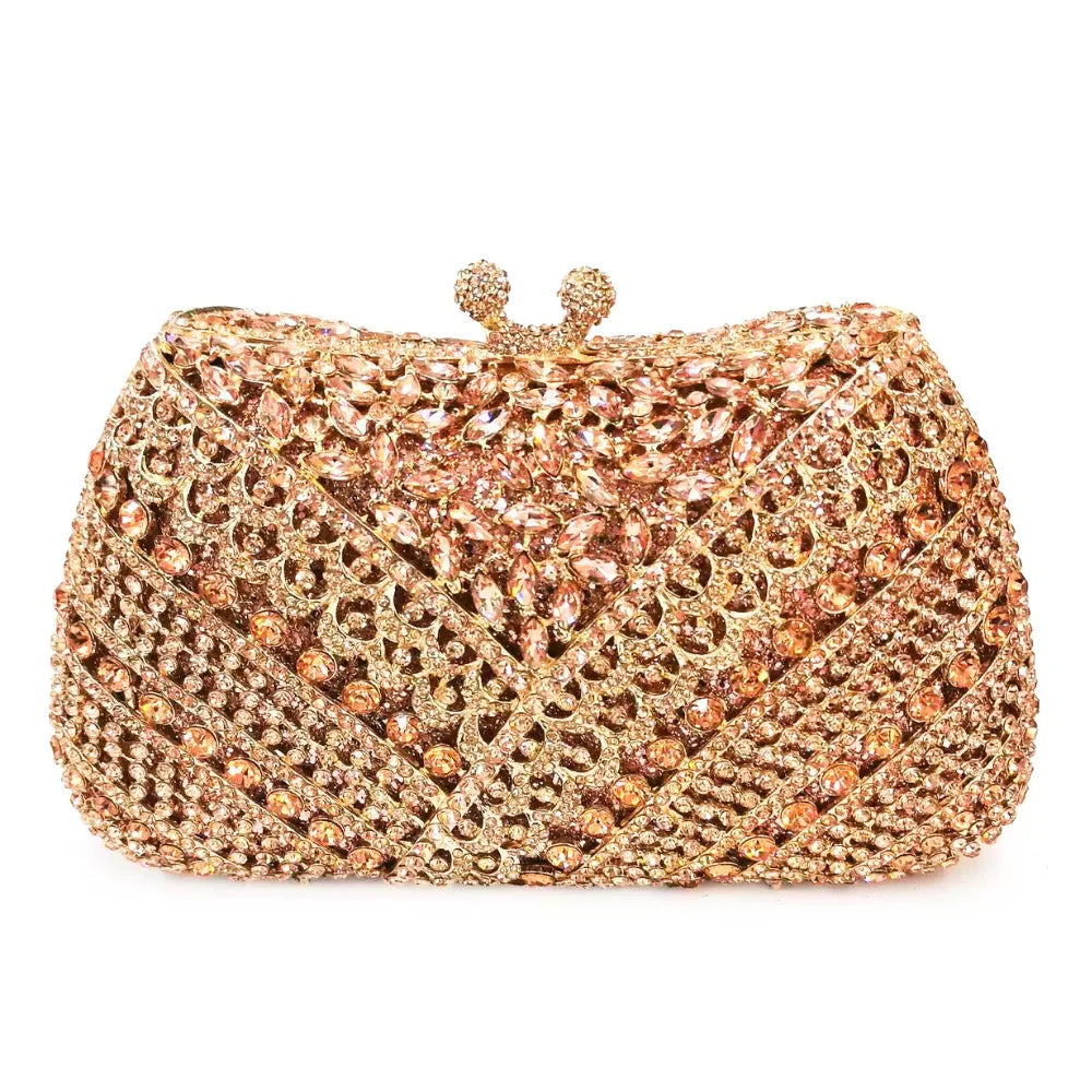 High Quality Luxury Y Lace Shape, Diamond Wedding Party, Tote Bag, Evening Bag, Crystal Clutch
