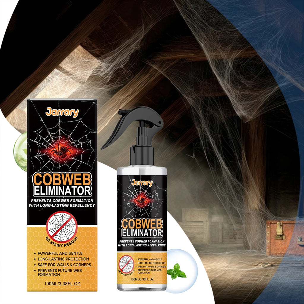 100ML Spider Cobweb Eliminator Long Lasting Spray Prevent Spiderweb Formation Spider Killer Clean Tools for Indoor and Outdoor
