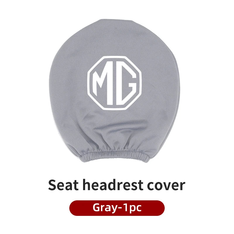 Car Black Seat Cover Headgear Headrest Covers Decoration For Morris Garages MG 3 5 6 7 HS ZS GS Hector TF GT ZR RX5 RX8 350 550