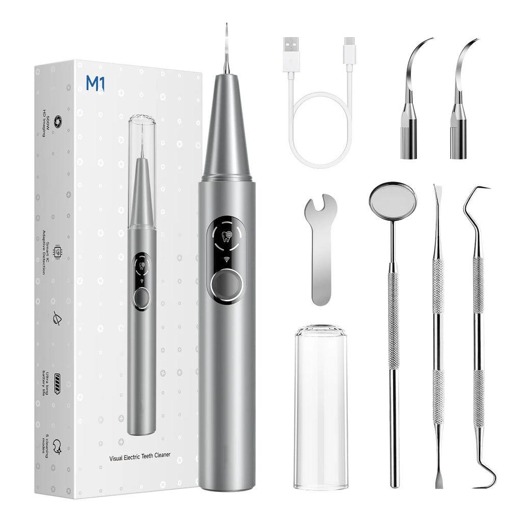Visible Electric Teeth Whitening Devices Ultrasonic Tooth Cleaner 500MP 100° Wide-angle Camera Plaque Tartar Calculus Remover