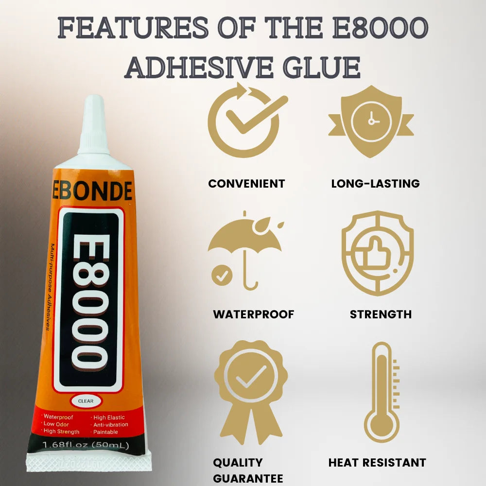 15/50/110mL E8000 Multi-Purpose Liquid Glue Super Strong Adhesive for Jewelry Crafts Rhinestones DIY E-8000 Phone Screen Glass