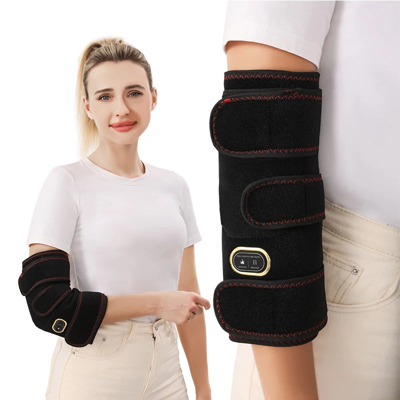 USB Electric Heating Elbow Brace Heating Pad Vibration Massage Wellness Protector Relieve Joint Fatigue Home Relax 3 Modes