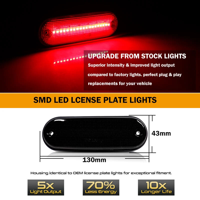 For Toyota Rav4 1996 1997 1998 1999 2000 Car Red LED Rear Bumper Side Marker Parking Lights Driving Lights Fender Flare Lights