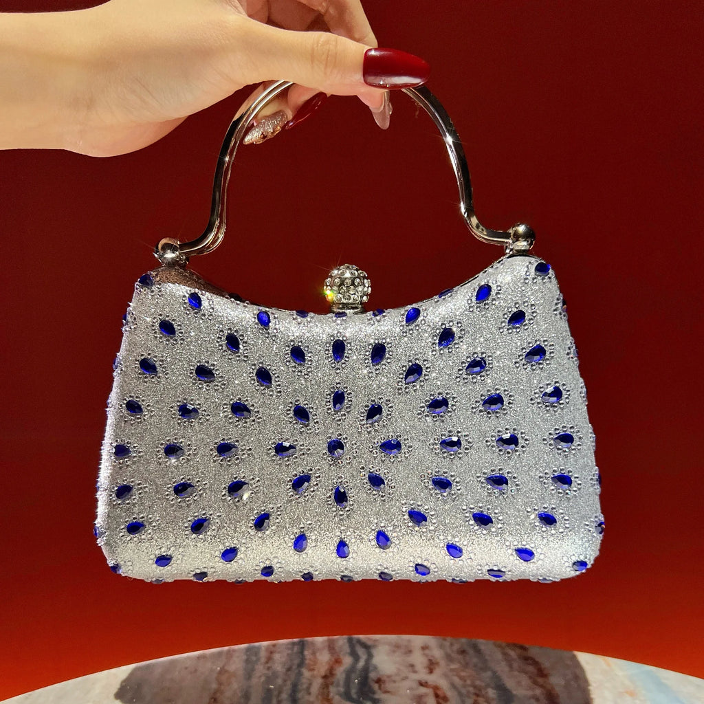 New diamond-encrusted handbag fashionable women's handbag dinner bag exquisite chain messenger women's bag