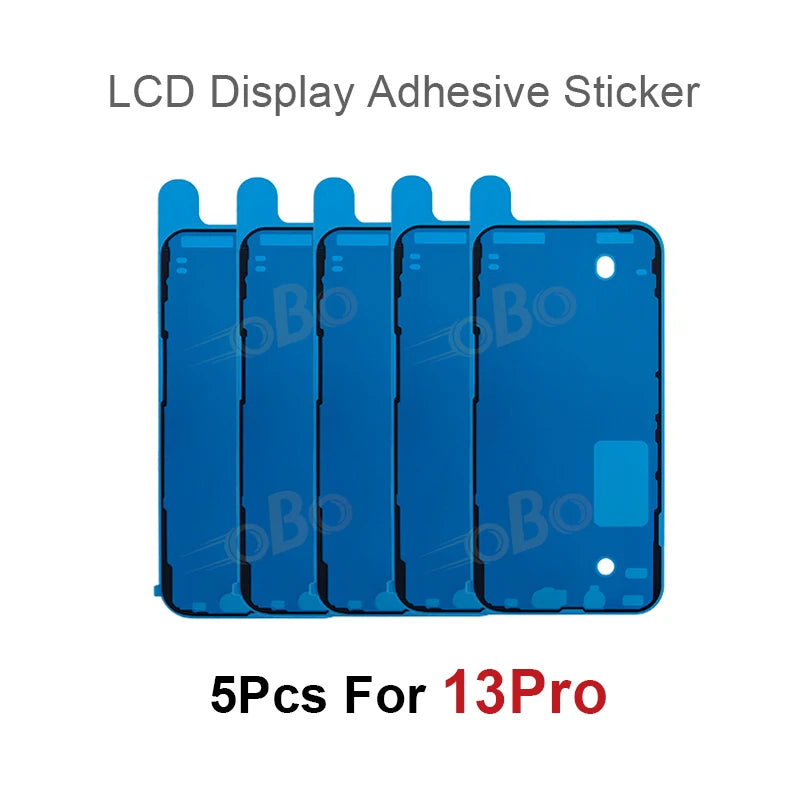 5Pcs LCD Display Adhesive Waterproof Seal Sticker for iPhone 12 13 Mini XS 11 Pro Max X XR Front Side Seal Tape Glue Repair