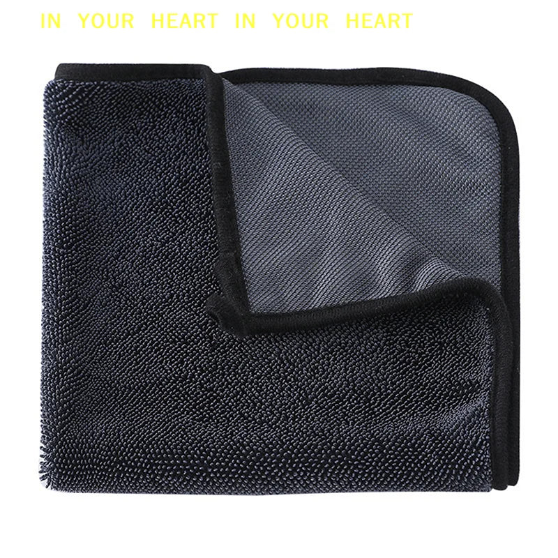 【X】Car Wash Towel Microfiber Single/Double-Sided Ultra Absorbent Car Wash Cloth Cleaning Drying Towel Washing Car Cleaning Tool