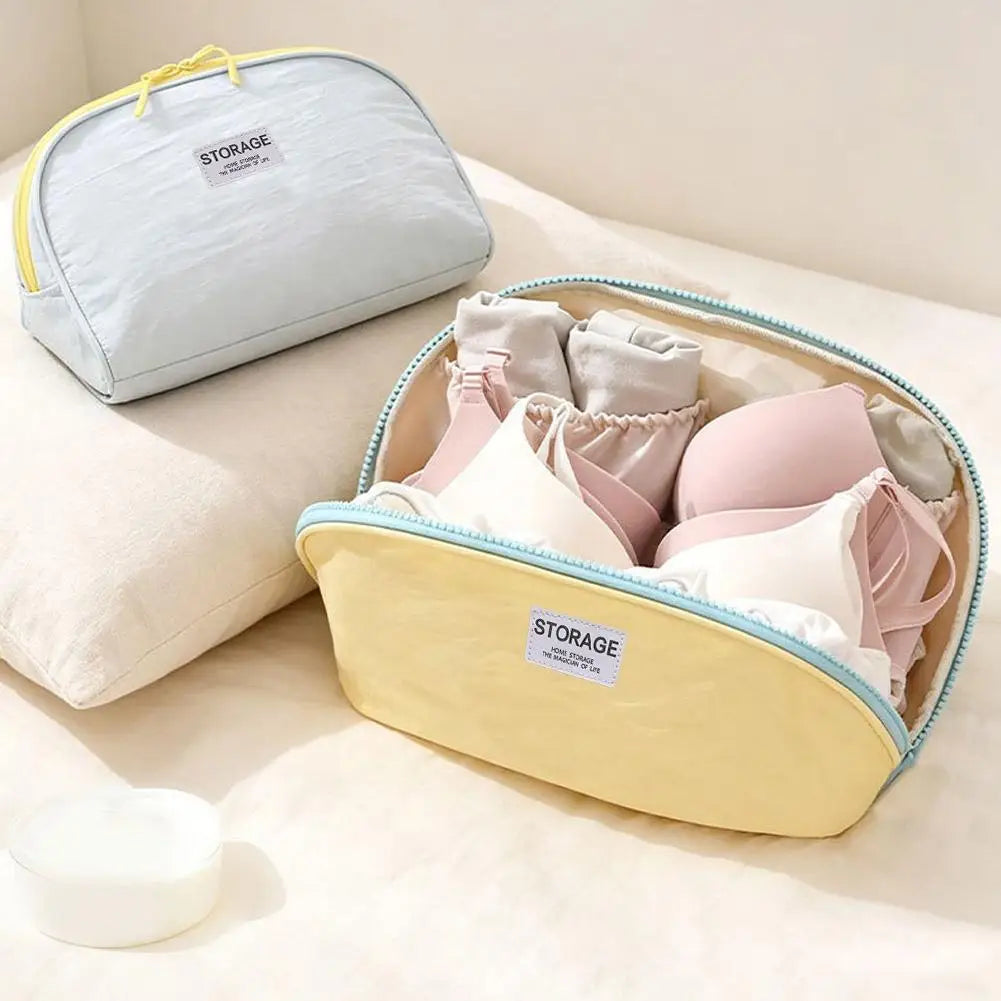3in1 Travel Underwear Storage Bag Waterproof Panty Socks Organizer Portable Packing Cube Luggage Pouch Toiletry Cosmetic Bag