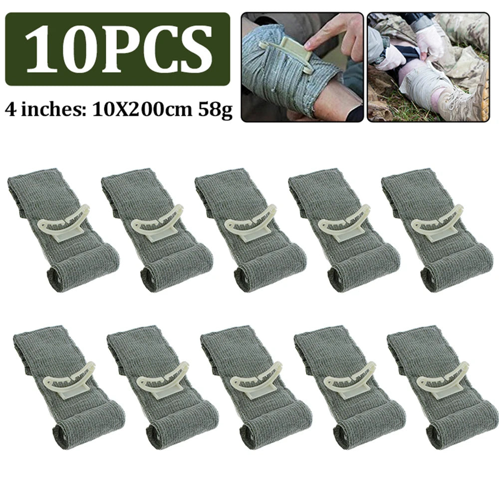 1-20Pcs 4/6inch Israel Bandage Outdoor First Aid Traumatic Hemostatic Bandage Emergency Training Swathe Camping Hiking