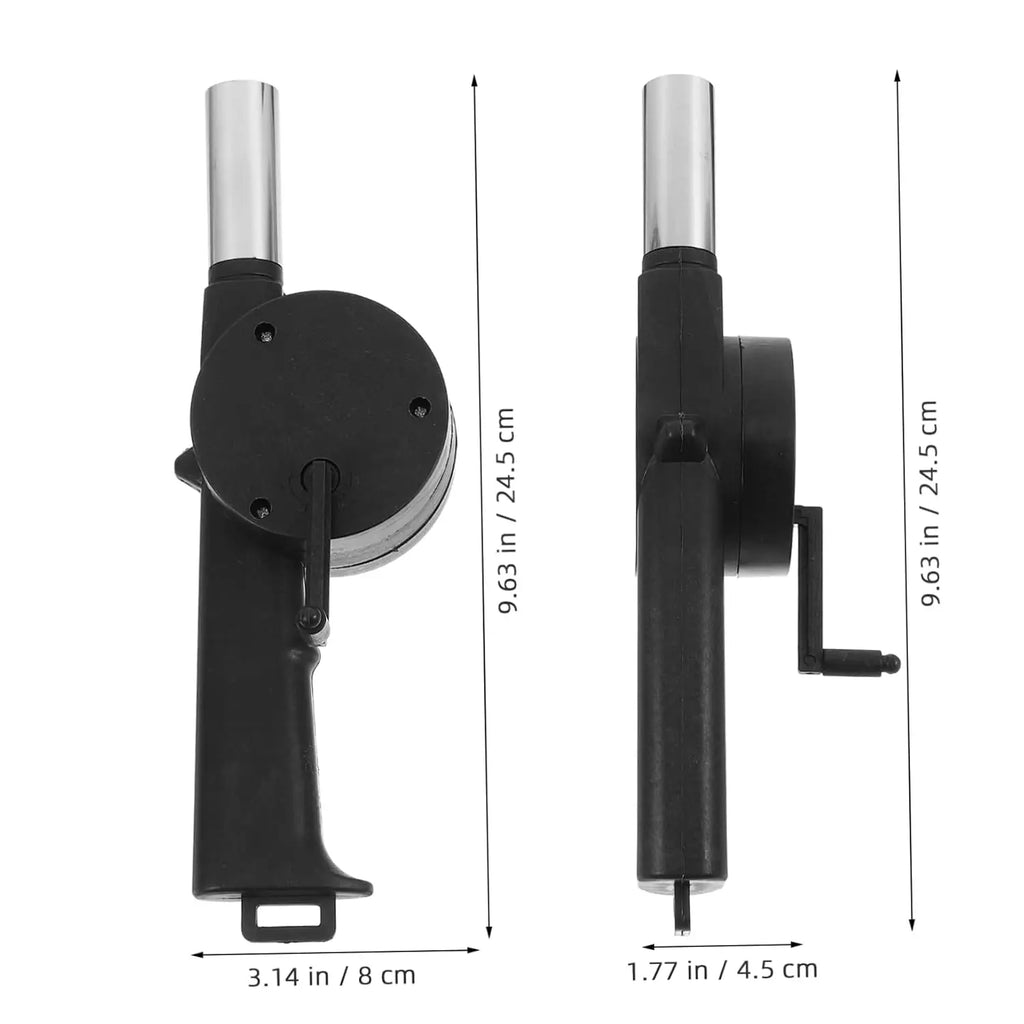 Hand Crank Blower High Wind Power Outdoor BBQ Charcoal Starter Portable Manual Fan Camping Fire Ignition Tool for Outdoor Picnic