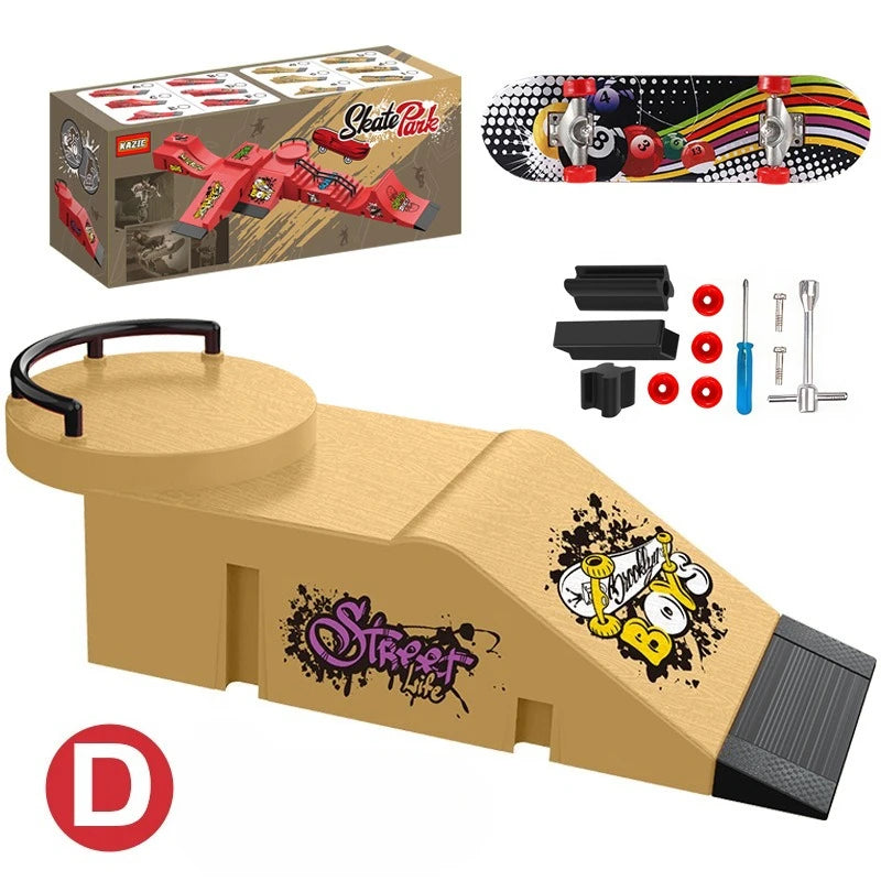 ToysProfessional Finger Skateboard DIY Skateboard Park Ramp Accessories Technology Deck Scene Venue Combination Toys Small Gifts