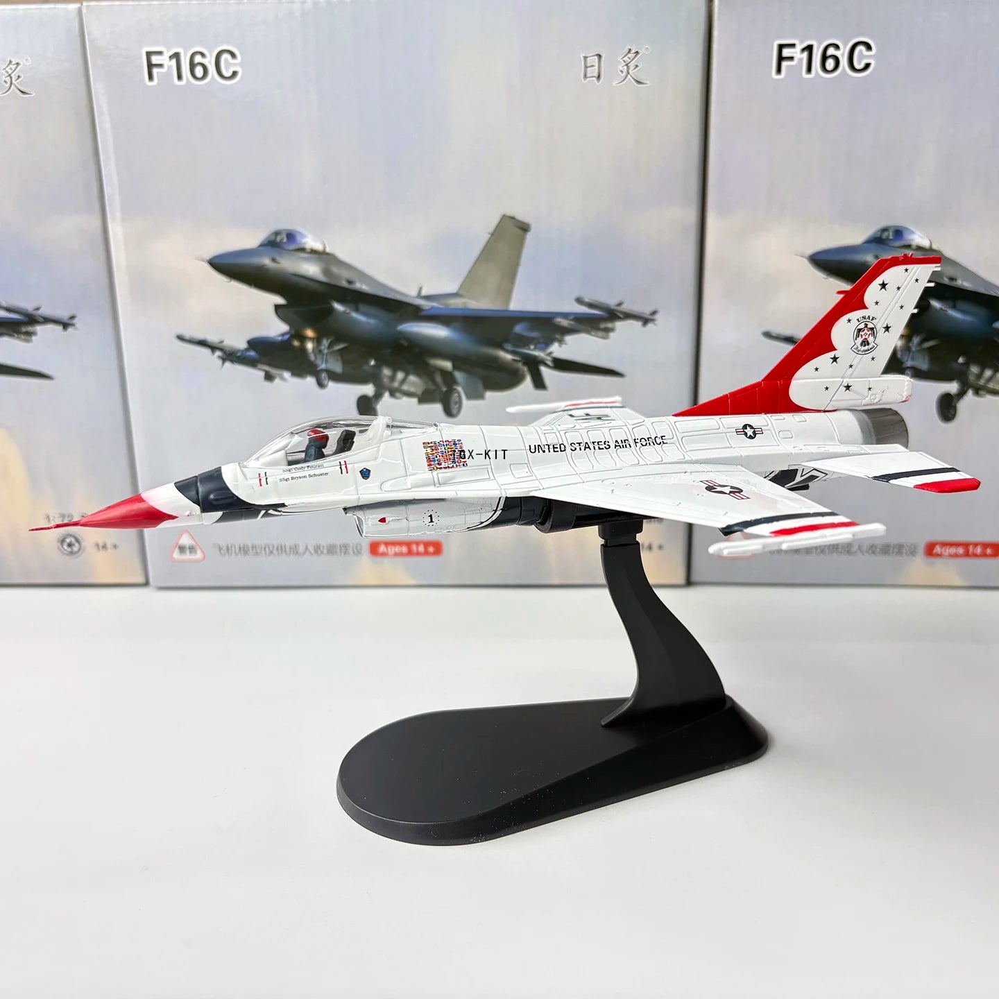 1/72 Scale U.S. Air Force F-16C Thunderbirds F16 F16C Fighter Jet Diecast Finished Military Plane Model Collection Ornament Gift
